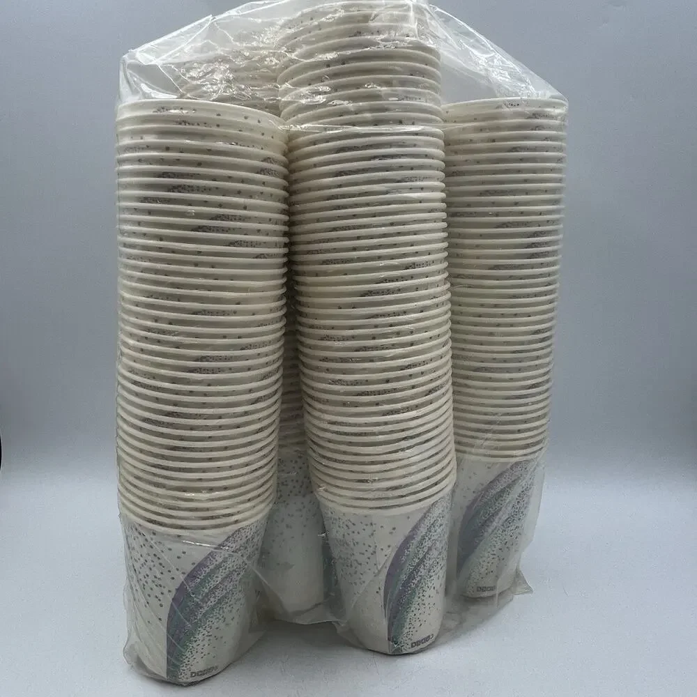 Vintage 1990s Dixie Cold Cups Drink 9 oz 150 Count Green Purple 1992